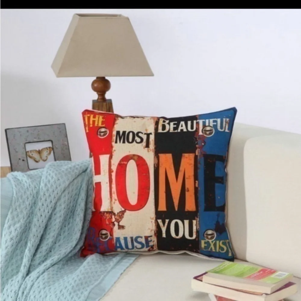 RUSTIC Home,Love, like, freedom cushion throw covers 4 pack multicolor